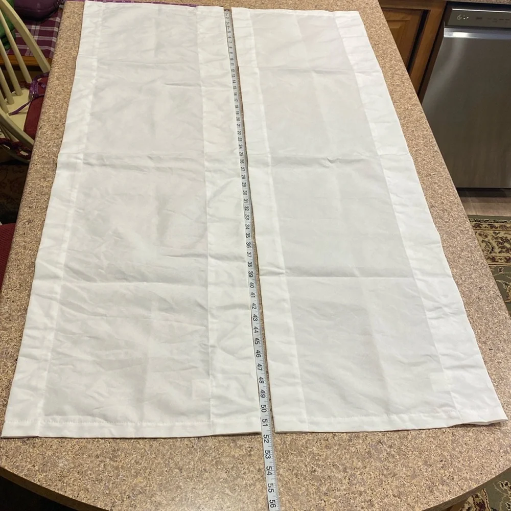 2 Room Essentials White Valances Curtains - Picture 7 of 17